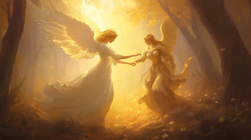 Angels in Forest