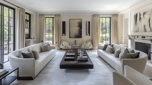 Symmetrical Modern Living Room