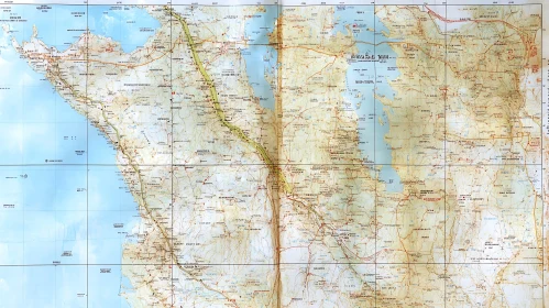 Overhead Topographic Terrain Map