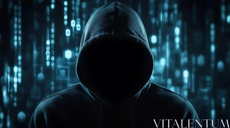 Cybersecurity Concept: Hooded Figure