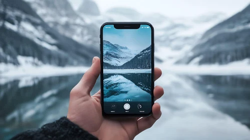 Iphone Capture of Mountain Lake Scenery
