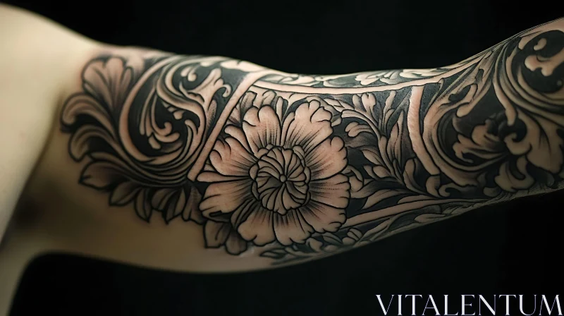 Floral Tattoo Arm Design