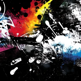 Colorful Abstract Splatter Design