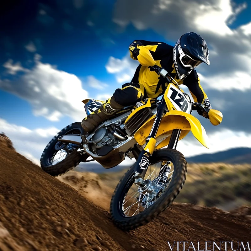 Dirt Bike Rider Soaring High