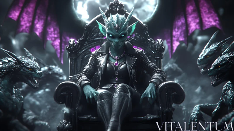 Regal Dragon Monarch with Loyal Guardians