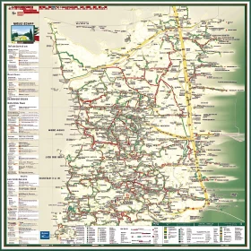 Intricate Road Network on Geographical Map