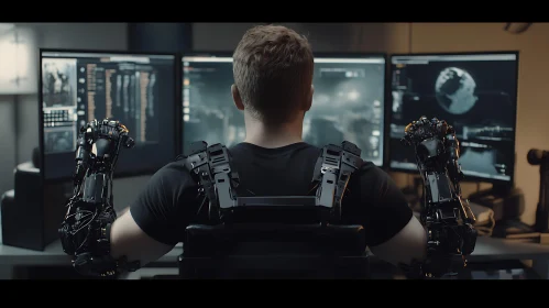 Futuristic Technology with Robotic Enhancements
