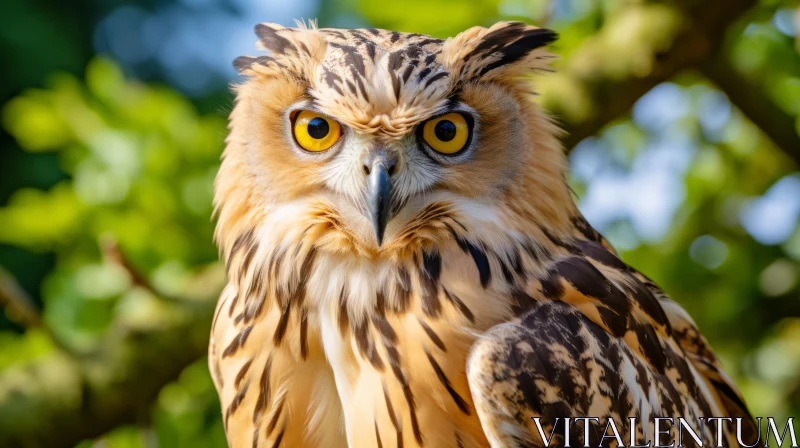 Captivating Owl Portrait - Nature's Majestic Raptor AI Image
