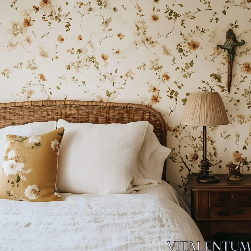 AI ART Vintage Bedroom with Cozy Ambiance