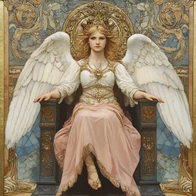 Regal Angel on Throne