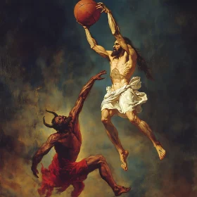 Divine Dunk: A Celestial Basketball Game