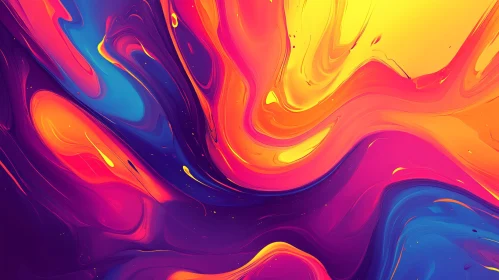 Fluid Color Blend - Abstract Art