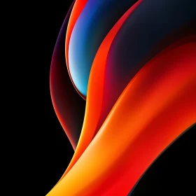 Fluid Color Ribbons Abstract Design