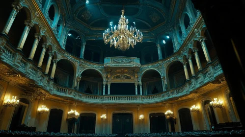 Grand Theater Hall with Gold Details