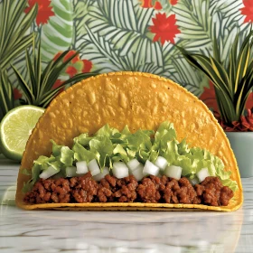 Crunchy Taco with Fresh Ingredients