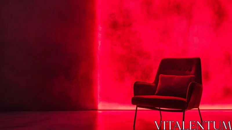 AI ART Red Room Armchair