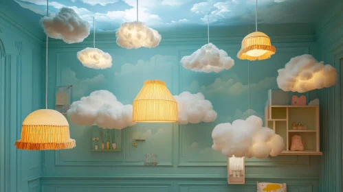 Ethereal Cloud Lamps and Gentle Room Lighting