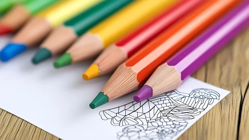 Vibrant Pencils Ready to Color Art