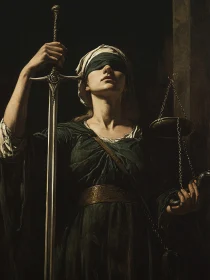 Blindfolded Justice: A Symbolic Depiction