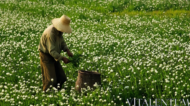 Rural Flower Harvest AI Image