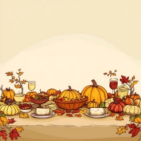 Autumn Harvest Celebration with Pumpkins