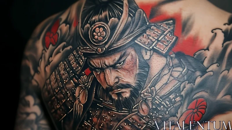 Samurai Tattoo Design with Armor AI Image