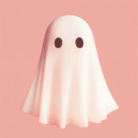 Minimalist Ghost Illustration