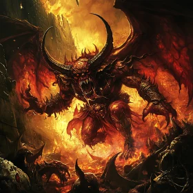 Fiery Demon Lord of the Abyss