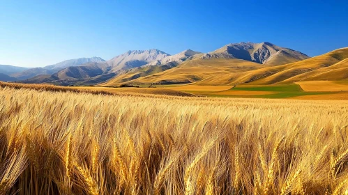 Scenic Wheat Field Landscape