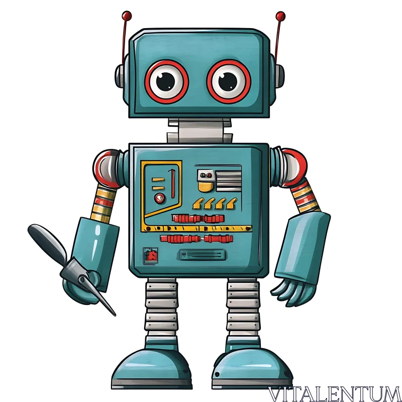 AI ART Retro Robot Character Design