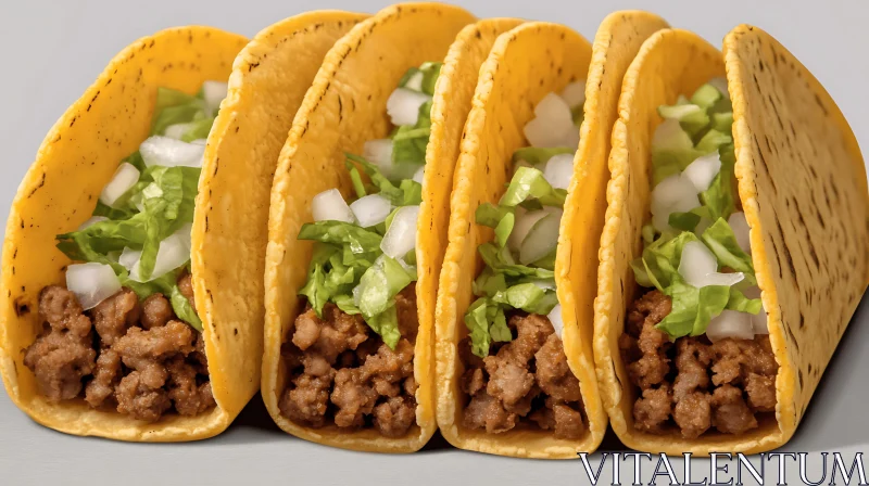 Appetizing Beef Tacos with Fresh Ingredients AI Image