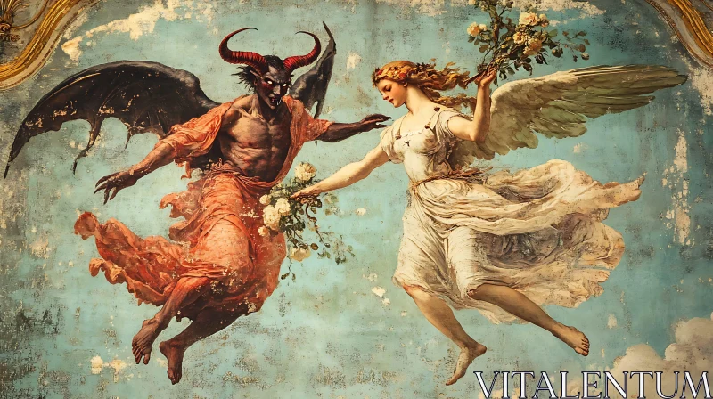 AI ART Classical Allegory of Good and Evil