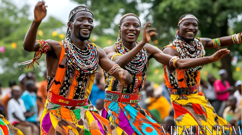 AI ART Men Dancing in Traditional Clothing