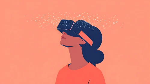 Woman in VR headset