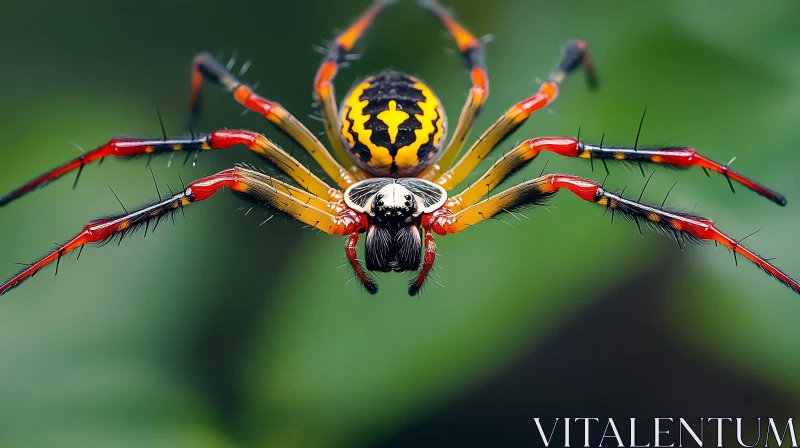 AI ART Macro Shot of a Vivid Spider