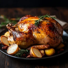 Golden Roasted Chicken Dinner