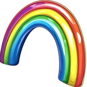 Colorful Rainbow Illustration on White Background