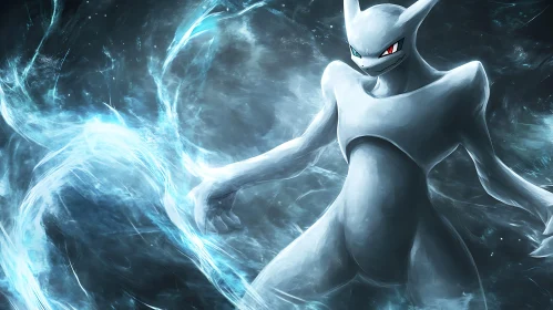 Mystical Being Surrounded by Electric Aura