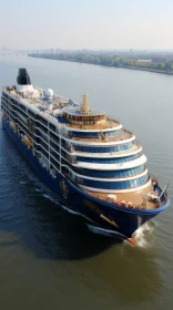 Majestic Ocean Cruise Ship in Light Indigo and Dark Gold