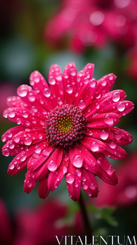 Stunning Gerbera Flower with Raindrops - High Quality Photo AI Image