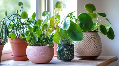 Potted Green Plants Arrangement