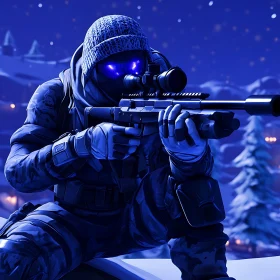 Blue Night Sniper