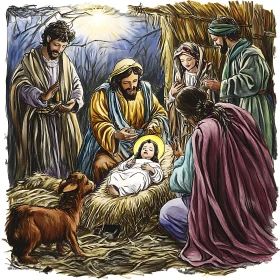 Infant Jesus: A Nativity Illustration