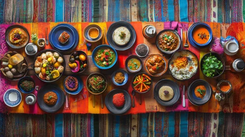 Vibrant Food Array on Decorative Table Setting