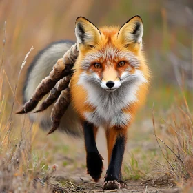 Red Fox Walking in Nature