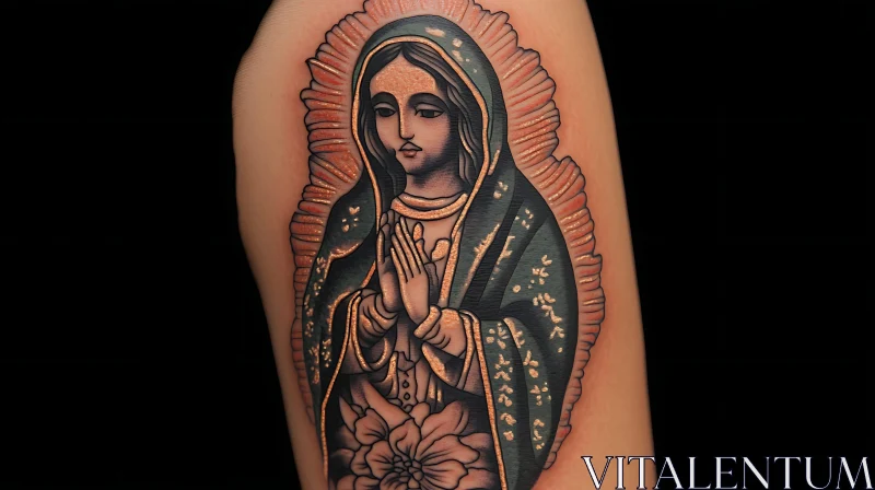 AI ART Serene Religious Tattoo Art