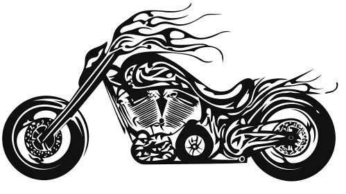 Monochrome Motorcycle Design
