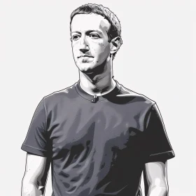 Artistic Representation of Mark Zuckerberg