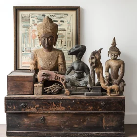 Collection of Vintage Wooden Sculptures