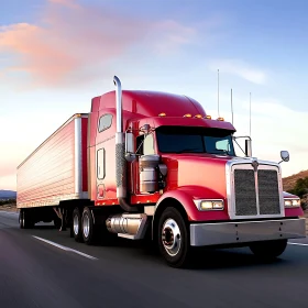 Crimson Hauler: A Trucking Masterpiece